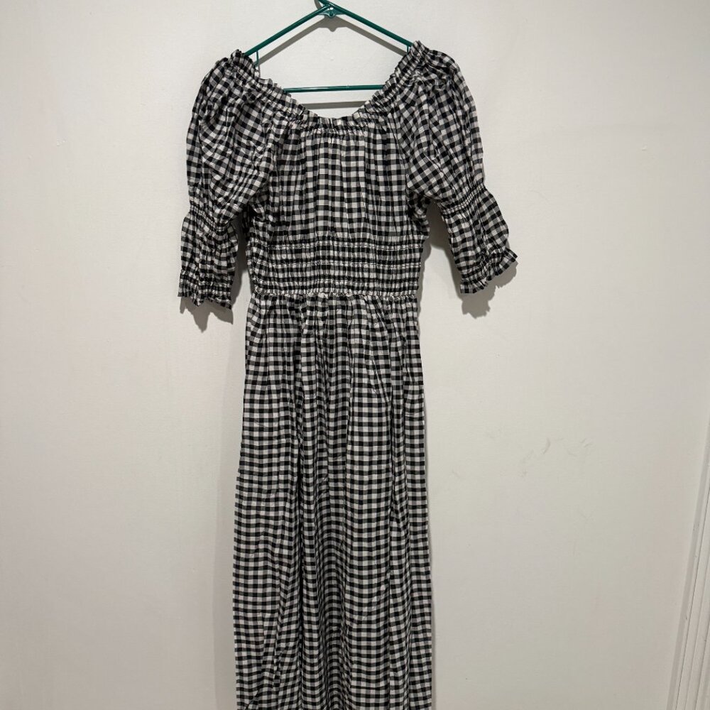 NWT Doen Ischia Classic Gingham Maxi Dress Sz L - Picture 8 of 8